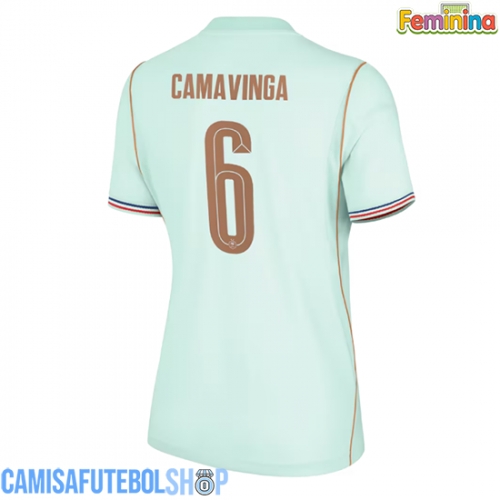 Camisa de time de futebol França Eduardo Camavinga #6 Replicas 2º Equipamento Feminina Mundo 2026 Manga Curta